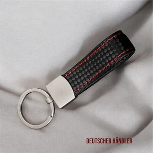 Schwarz Luxus Elegant Für AMG Mercedes-Benz Schlüsselanhänger Metall-Leder Rot - Bild 1 von 2