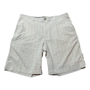 PGA Tour Herren Gr. 38 Freizeit Golf Shorts Taschen schnelltrocknend Zip-Fly Geometrisch weiß - Bild 1 von 4
