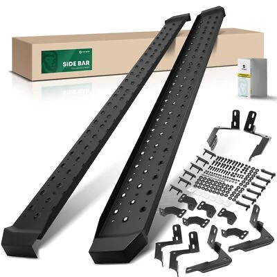 Barras laterales de acero negro texturizado de 6,5" para Dodge Ram 1500 2500 3500 doble cabina Foto 1 de 4