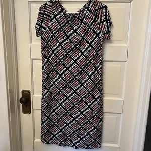 j jill xl wearever dress Small Tall Black Red White - Picture 1 of 4