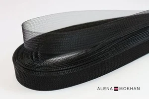 5 iarde 5/8" nero crinolina crin crine di cavallo treccia cappelli da mulino bordo - Foto 1 di 1