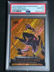 2024 Upper Deck Marvel Renditions Hobgoblin Orange Miles Morales #74 PSA 10 GEM - Picture 1 of 2