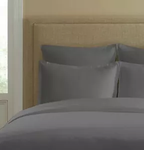 Levinsohn 300-Thread-Count 100% Cotton Standard Tailored Pillow Sham in Silver - Picture 1 of 3