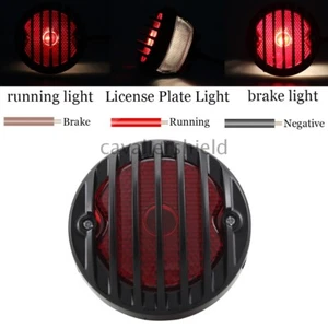 Rear Halogen Running License Plate Brake Tail Light For Harley Bobber Chopper - Bild 1 von 12