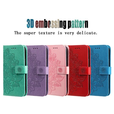 WOMEN Flower Leather Wallet Flip Case For Samsung S24 S23 S22 S21 S20 A14 A13A53 - Image 1 of 4