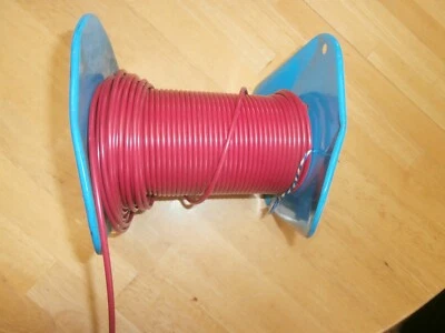25KV BELDEN 8868 RED CRT HIGH VOLTAGE LEAD WIRE 22AWG,25 FEET,NOS - Image 1 of 4