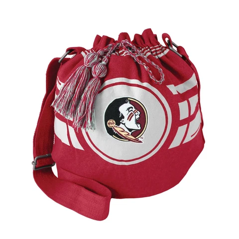 Littlearth NCAA Florida State Seminoles Ripple Drawstring Bucket Bag , 12" x Cover