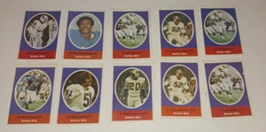 Lote de 10 estampillas de fútbol americano Sunoco NFL 1972 del equipo Buffalo Bills - Imagen 1 de 6