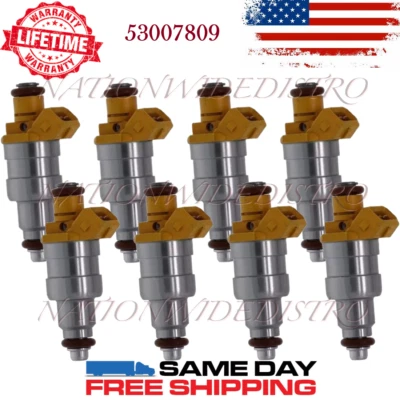 8x OEM Siemens Fuel Injectors for 92-94 Dodge D B150 250 350 Dakota Jeep 5.2L V8 - Image 1 of 4