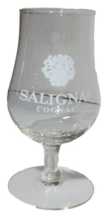 Vintage Salignac Cognac 4 1/2 " Stemmed Tulip Glass Snifter - Picture 1 of 9
