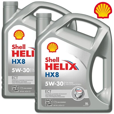 2x Shell Helix HX8 ECT 5W-30 Motor Motorenöl MB 229.31 229.51 VW 50400 50700 5L - Bild 1 von 2