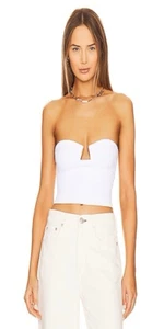 Susana Monaco Alambre Crop Top en Azúcar NUEVO NUEVO CON ETIQUETAS - Imagen 1 de 7