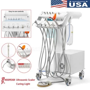 Dental Unit Chair Computer Control DC Motor PU Hard Leather+Doctor's Stool+Gift - Picture 1 of 11