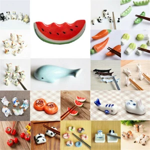 Lovely Animal Ceramic Chopsticks Spoon Fork Holder Kitchen Chopstick Rest Stand - Picture 1 of 27