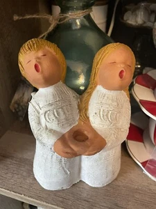 Original Sänger Engel von Jullar Terrakotta singende Engel Kerzenhalter Spanien - Bild 1 von 15