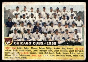 1956 Topps 11b Chicago Cubs Team WITH DATE - Picture 1 of 2