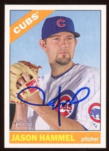 2015 Topps Heritage JASON HAMMEL Signed Card autograph AUTO CUBS ROCKIES