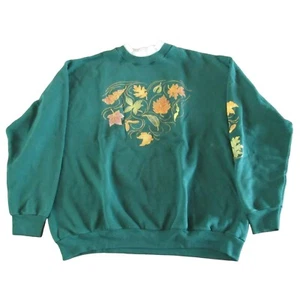 Vintage Gopher Sport Ladies Autumn Fall Leaves Sweatshirt Size XL - Picture 1 of 7