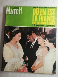 N1750 Magazine Paris-Match No. 972 25 Nov 1967 Queen Elizabeth, Jf Kennedy - Picture 1 of 3