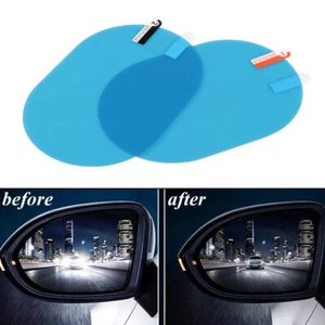 2 Pcs Car Rearview Mirror Rainproof Sticker Anti-fog Protective Film Accessories - Picture 1 of 12