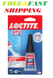 Loctite Super Glue Liquid Longneck Bottle, .35 oz Free Shipping - Picture 1 of 10