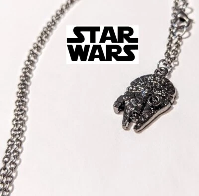 Star Wars Millennium Falcon Pendant necklace Force awakens Jedi mandalorian 65c2 - Image 1 of 4