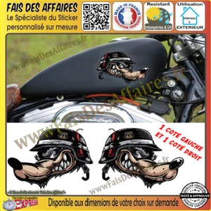 Stickers Autocollant loup biker harley bobber moto custom wolf decal route 66 - Imagen 1 de 1