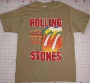 Rolling Stones 40th Anniversary Licks European Tour 2003 Large Beige T-Shirt - Picture 1 of 5