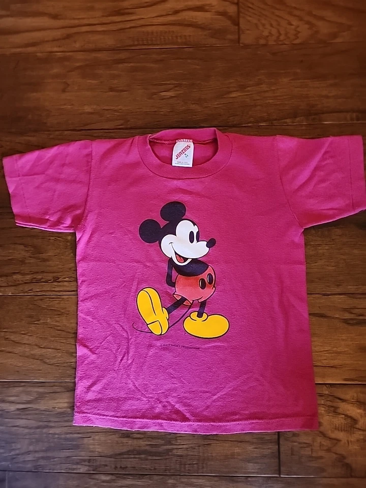 Camiseta Mickey Mouse Walt Disney De Colección Jerzees Niño Pequeño Talla 6-8 Puntada Única EE. UU. Foto 1 de 4