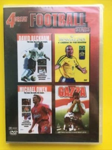 4 GREAT FOOTBALL STARS-BECKHAM , RONALDO , MICHAEL OWEN , GAZZA. DVD 2003 - Picture 1 of 8