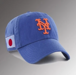 New York Mets '47 Brand Japan Flag Royal Blue Clean Up Adjustable Hat - Picture 1 of 5