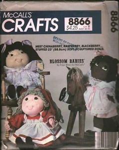 714 Vintage McCalls Pattern Crafts 23" Soft Sculptured Doll Clothes Blossom 8866 - Picture 1 of 2