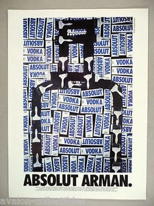 Absolut Vodka - Absolut Arman PRINT AD - 1994 - Picture 1 of 1