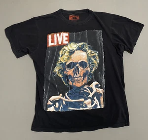 Ring of Fire Shirt Mens 2XL XXL Black Skull Skeleton Blonde Rockability Live Top - Picture 1 of 8