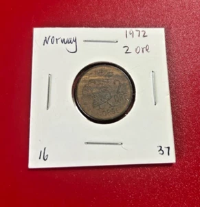 1972 NORWAY 2 ORE COIN - NICE WORLD COIN !!! - Picture 1 of 2