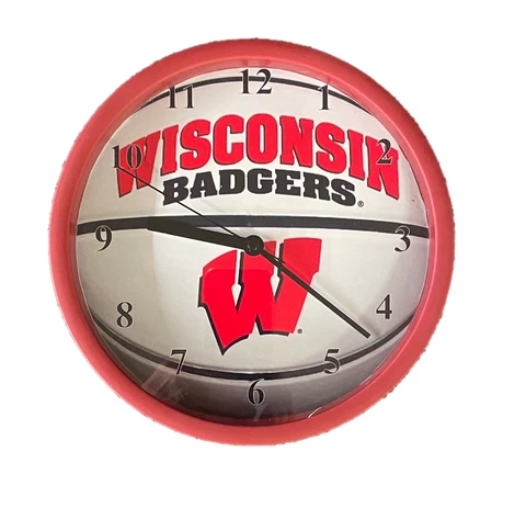 Wisconsin Badgers 9" Wall Clock Cover