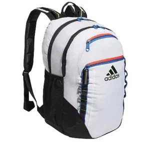 Adidas Excel 6 Rucksack 19" Full Size weiß hell royal Tasche Reißverschlusstaschen - Bild 1 von 1