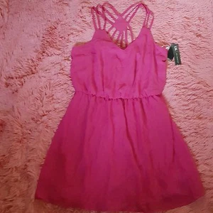 NEW IN San Francisco Blouson Sleeveless Dress Womens $69 Pink Razorback Sz XL - Picture 1 of 6
