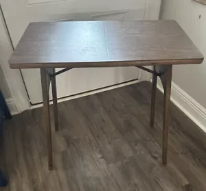 Vintage Wood Folding Table Sewing Table Tv Table Side Table - Picture 1 of 13