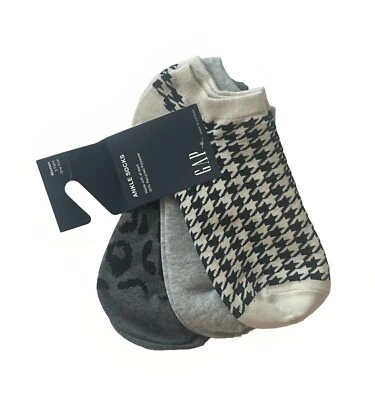 Paquete de 3 calcetines tobilleros GAP para mujer nuevos con etiquetas Foto 1 de 4