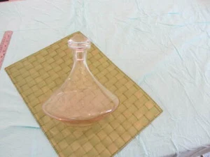 Vintage 1L Turn Whisky Rum Scotch Wine Carafe Decanter Bottle Glass Krosno - Picture 1 of 5