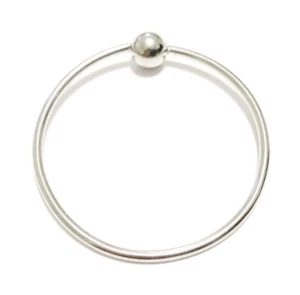 Surgical Steel 14 Gauge 1-1/4" Diameter 6mm Ball FRENUM BEAD RING. - Picture 1 of 4