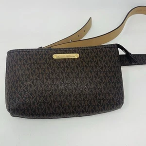 Wie Neu Michael Kors Logo Gürteltasche Braun Taille Bauchtasche Handtasche S/M - Bild 1 von 9