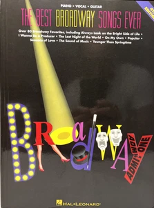 The Best Broadway Songs Ever Songbook Sheet Music Piano Vocal Guitar Ppbk - Picture 1 of 12