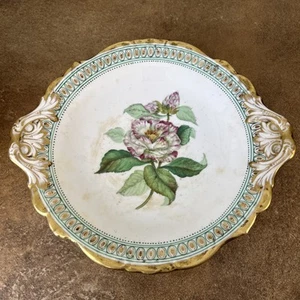 Antique c.1840, Samuel Alcock Hand Painted, Botanical Dessert Compote Cake Stand - Picture 1 of 13