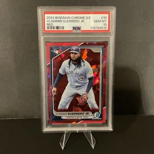 2024 Bowman cromo zafiro rojo #30 Vladimir Guerrero Jr. 1/5 PSA GEMA MT 10 🔥🔥 - Imagen 1 de 3