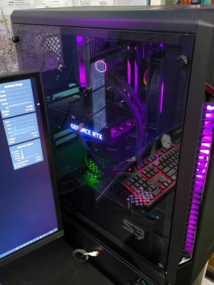 gaming desktop pc Intel i9 12900k Nvidia RTX 3060ti 32gb DDR5 water-cooled  - Image 1 of 4