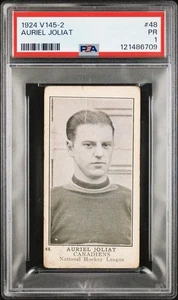 1924-25 William Paterson V145-2 Auriel Aurel Joliat 48 PSA 1 Freshly Graded RARE - Picture 1 of 2