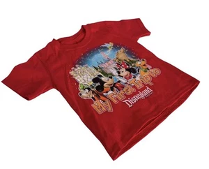 Disney Boys My First Trip To Disneyland Resort Red Short Sleeve Shirt Size 3T - Picture 1 of 3