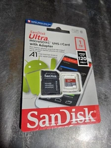 New SanDisk Ultra 1TB Micro SD SDXC Class 10 UHS-I U3 A1 HD 4K Memory Card - Zdjęcie 1 z 3